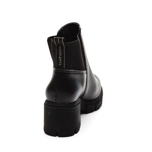 Bota Via Marte Coturno Feminino Chelsea 001-001 Preto