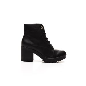 Bota Via Marte Coturno Feminino Cadarço 003-001 Preto