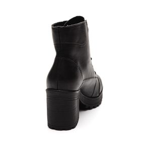 Bota Via Marte Coturno Feminino Cadarço 003-001 Preto
