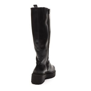 Bota Via Marte Cano Alto Feminina Salto Tratorado 005-002 Preto