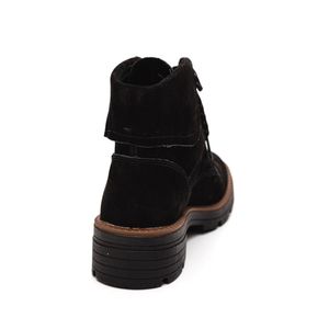 Bota Dakota Coturno De Couro Feminina Da131-01 Preto