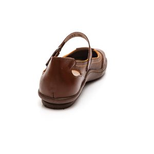 Sapatilha J.Gean Em Couro Feminina  Lock Confort Am0241-03 Marrom