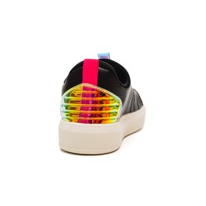 Tênis Novopé Casual Juvenil Menina Holográfico 98001399 Preto