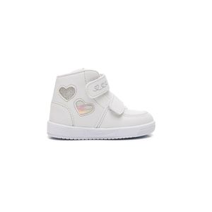 Tênis Via Vip Cano Alto Juvenil Menina Velcro Vv2819 Branco