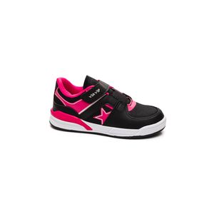 Tênis Via Vip Casual Juvenil Menina Velcro Vv4005f Preto