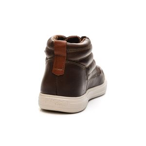 Tênis Pegada Cano Alto Masculino Couro 110408 Marrom