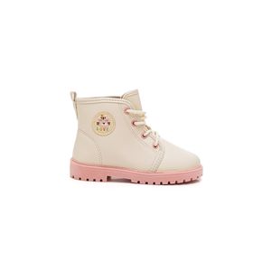 Bota Molekinha Coturno Infantil Menina Cadarço 2126.525 Off-White