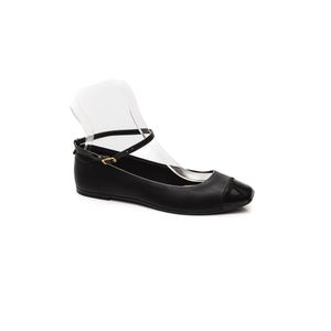 Sapatilha Moleca Flow Feminina Verniz 5735.222 Preto