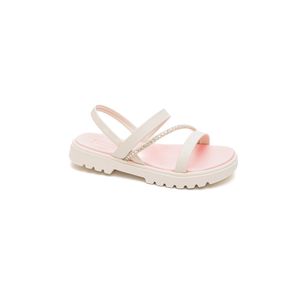 Sandália Molekinha Juvenil Menina Strass 2344.122.16272new Off-White