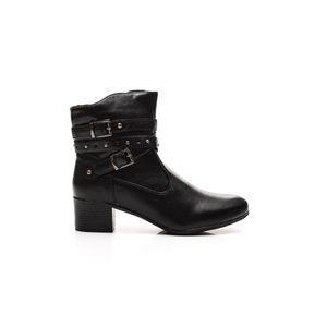 Bota Mooncity Cano Médio Feminina Fivela 72078 Preto