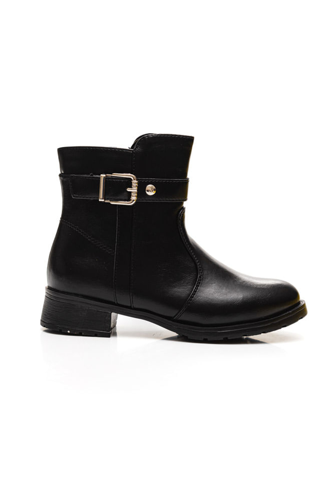 Bota fashion mooncity zíper preto