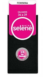 Meia-3-4-Selene-7005.001-Feminina-Algodao-Preto