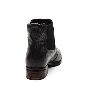 Bota Pegada Feminina Em Couro  Diana 282003-11 Preto