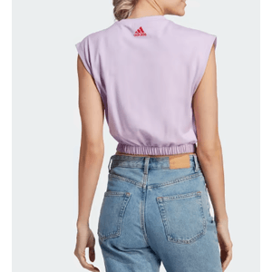 Blusa Adidas Cropped Feminina Regata Hs1202 Lilas