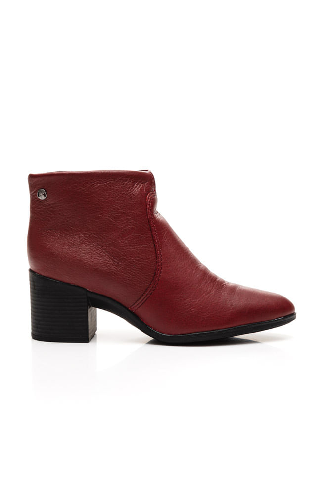 Bota Bottero Cano Curto Feminina Couro 346901 Marrom