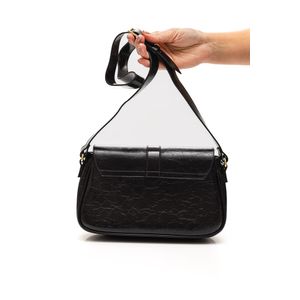 Bolsa Vizzano Alça De Ombro Em Napa  Craquele Bag 10077.1 Preto