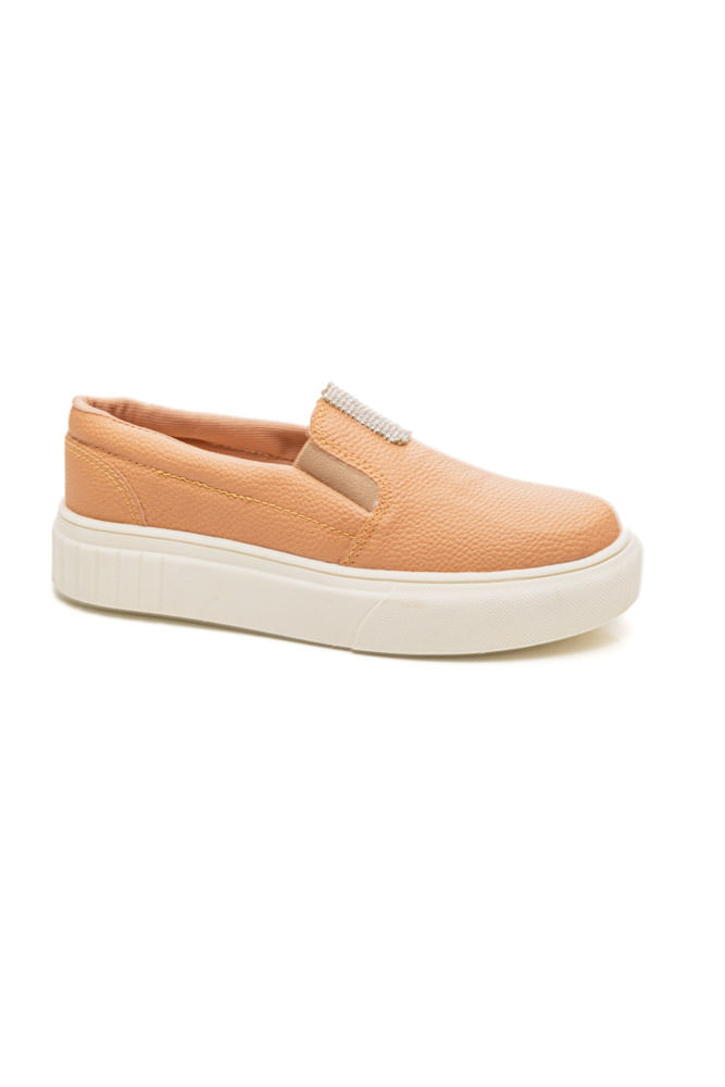 Tênis Yoá Casual Feminino Slip - On 03-408 Nude