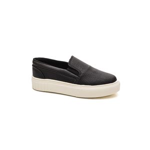 Tênis Yoá Slip - On Feminino Sola Caixa Alta 03-410 Preto