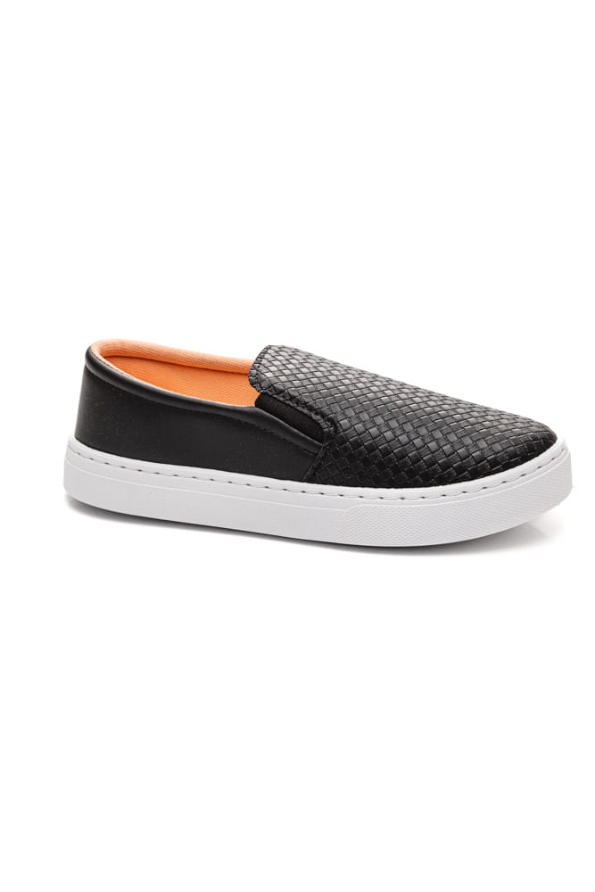 Tênis Yoá Slip - On Feminino Napa S17021 Preto