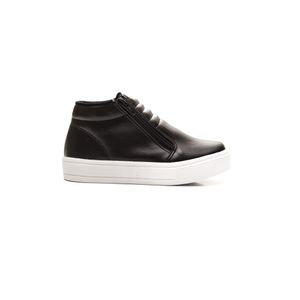 Tênis Doce Pé Infantil Menino Com Zíper 37005-07 Preto