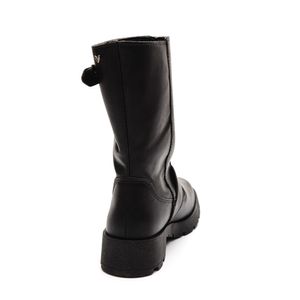 Bota Mississipi Com Cano Médio Tratorada Feminina Biker Ma221-01 Preto