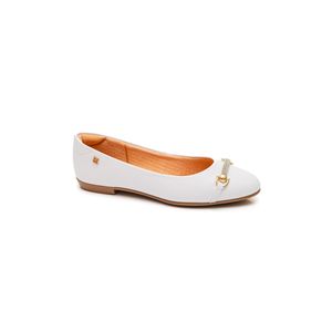 Sapatilha Santinelli Bico Redondo Feminina Strass 1408-197 Branco