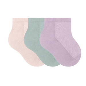Kit 03 Meias Selene Cano Curto Infantil 1940.001.998 Sortido