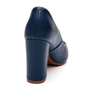 Sapato Vizzano Scarpin Feminino Salto Bloco 1285.400 Marinho