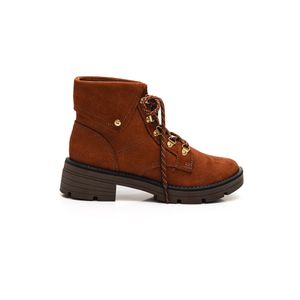Bota Dakota Coturno Feminino Em Couro Da131 Castanho