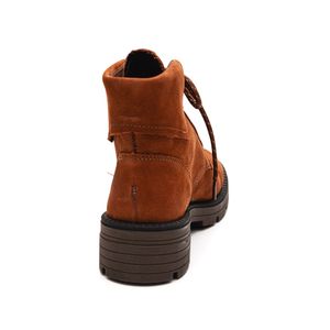 Bota Dakota Coturno Feminino Em Couro Da131 Castanho