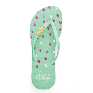 Chinelo De Dedo Coca-Cola Feminino Herz Cc4150 Verde Claro