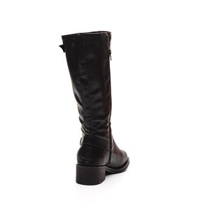 Bota Cha De Mel Cano Alto Feminina Zíper 536-B006 Preto