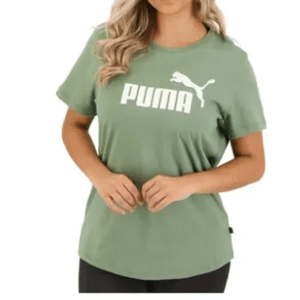 Camiseta Puma Fit Logo Esportiva Feminina 680768 04 Verde