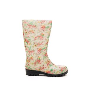 Bota Galocha Baspan Feminina Em Borracha Floral