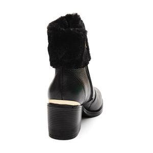 Bota Pegada Cano Curto Feminina Pelos 280305-05 Preto