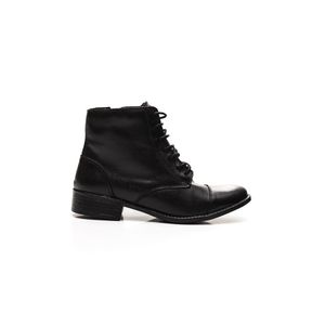 Bota Crisdan Cano Curto Feminina Couro 8722 Preto