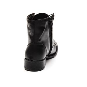 Bota Crisdan Cano Curto Feminina Couro 8722 Preto