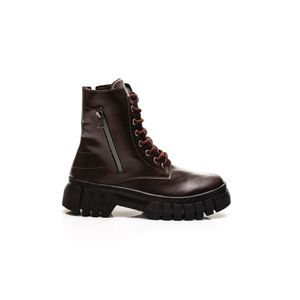 Bota Fork Coturno Feminino Tratorada Couro 307 Marrom
