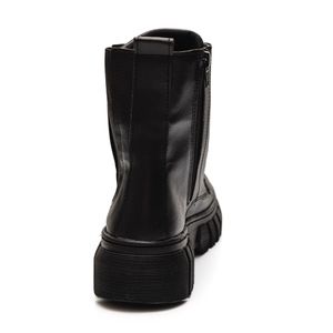 Bota Fork Coturno Feminino Tratorada Couro 305 Preto