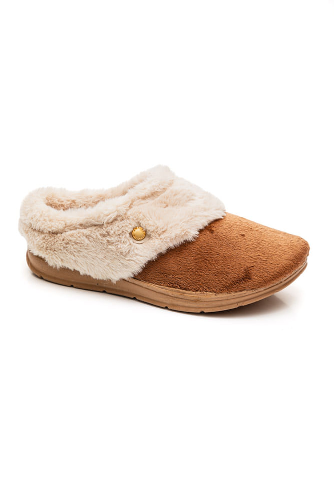 Pantufa-Pegada-Feminina-Slip-Em-Tecido-266006-02-Caramelo