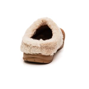 Pantufa Pegada Feminina Slip Em Tecido 266006-02 Caramelo
