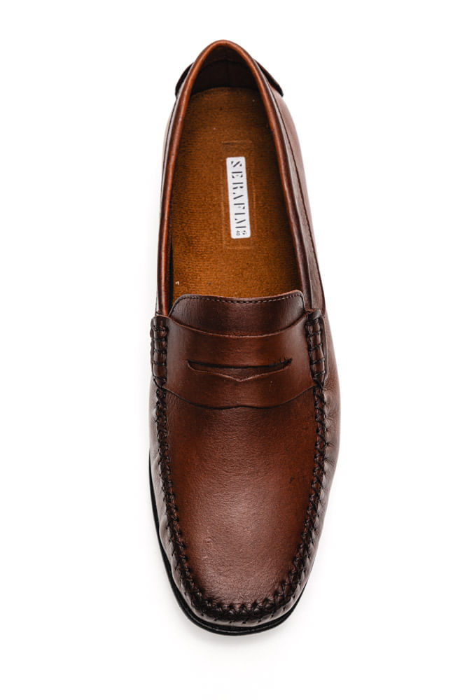 Sapato-Mocassim-Basico-Couro-Masculino-Serafim-602-Castanho