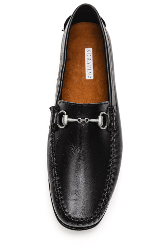 Sapato-Mocassim-Couro-Fivela-Masculino-Serafim-610-Preto