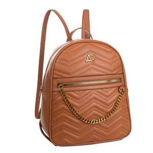 Bolsa Semax De Costas Feminina Matelassê Clássica – Al3032mr Caramelo