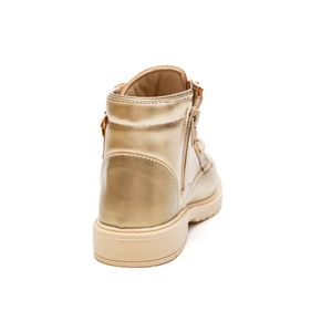 Bota Doce Pé Infantil Menina Cano Baixo 35027-257 Ouro