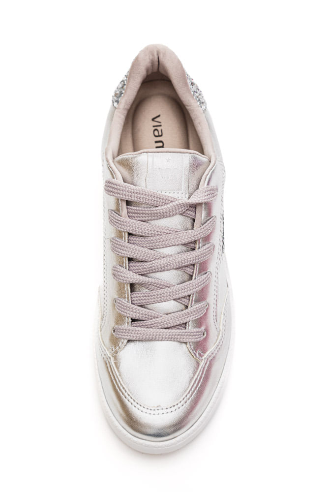 Tenis-Via-Marte-Casual-Feminina-Glitter-076-001-Prata