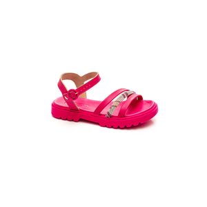 Sandalia Molekinha Confortavel Juvenil Menina Tira Strass 2344.128 Pink