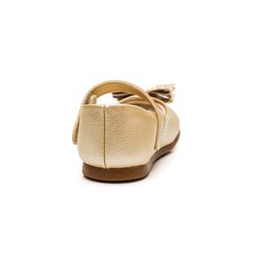 Sapatilha Klin Baby Menina Com Lacinho Perolado 125.159-69 Ouro
