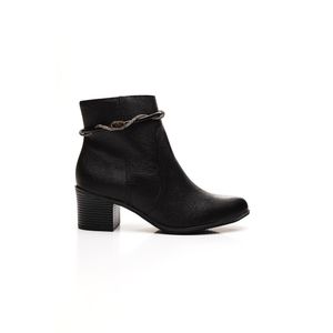 Bota Via Marte Em Couro Firenze Feminina 066-001 Preto