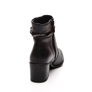 Bota Via Marte Em Couro Firenze Feminina 066-001 Preto